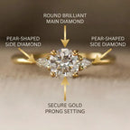 The Empress Three-Stone Ring | Timeless Brilliance & Everyday Luxury--Last Day Sale-90% OFF🔥