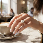 Antique Oval Cut Three-Stone Ring – Classic Elongating Design with Sparkly Tapered Baguette Side Stones--Last Day Sale-90% OFF🔥