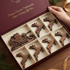 Holiday Magic LED Wooden Reindeer Sleigh Hanging Decor for Living Room & Home