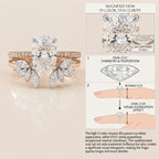 Oval Moissanite Bridal Ring Set | 2-in-1 Stackable Enhancer Band in 14K Gold--Last Day Sale-90% OFF🔥