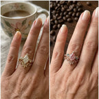 Vintage Crown Marquise Stacking Ring Set — 14K Gold Elegance & Comfort-Fit for Women--Last Day Sale-90% OFF🔥
