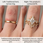 Vintage Crown Marquise Stacking Ring Set — 14K Gold Elegance & Comfort-Fit for Women--Last Day Sale-90% OFF🔥