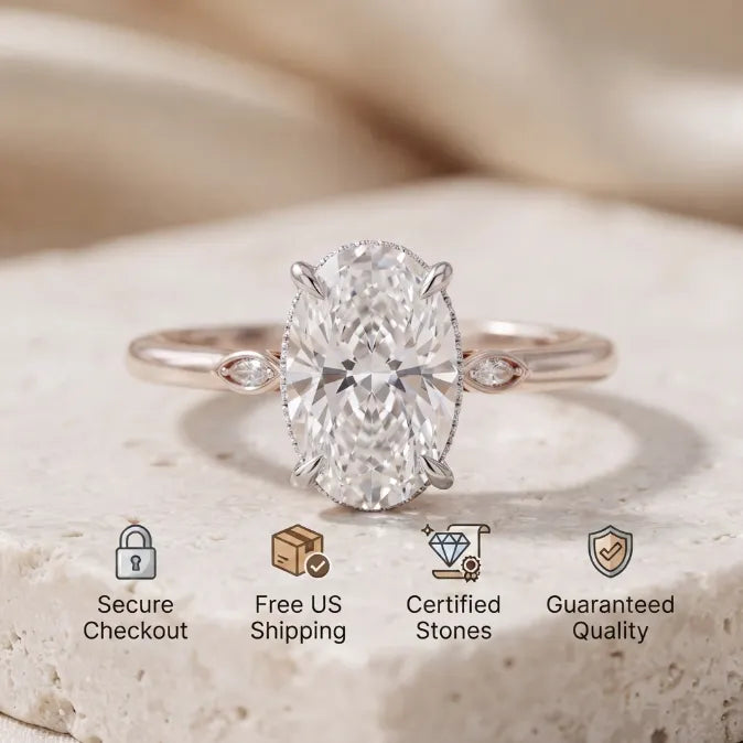 Eternal Oval Cut Halo Ring – Vintage Elegance & Comfort-Fit Daily Travel Ring--Last Day Sale-90% OFF🔥