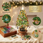 DIY Beaded Crystal Christmas Tree Kit | Sparkling Tabletop Holiday Decor & Stress-Relief Crafting Gift for Women & Home