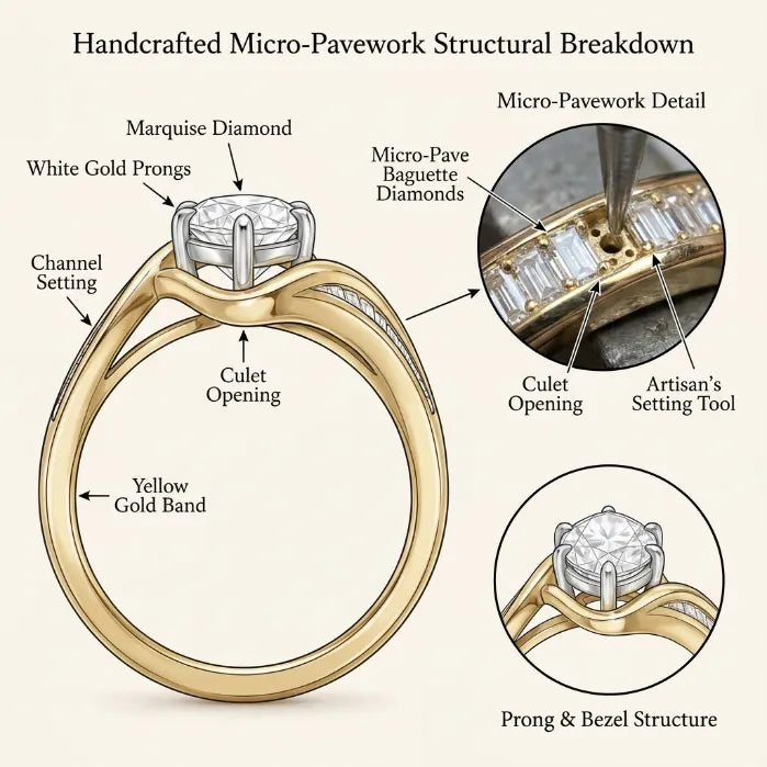 Marquise Diamond Wave Ring – Slenderizing Finger Design & Catch-Free Comfort--Last Day Sale-90% OFF🔥