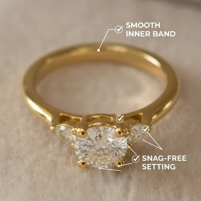 The Empress Three-Stone Ring | Timeless Brilliance & Everyday Luxury--Last Day Sale-90% OFF🔥