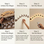 Holiday Magic LED Wooden Reindeer Sleigh Hanging Decor for Living Room & Home