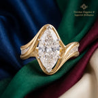 Marquise Diamond Wave Ring – Slenderizing Finger Design & Catch-Free Comfort--Last Day Sale-90% OFF🔥