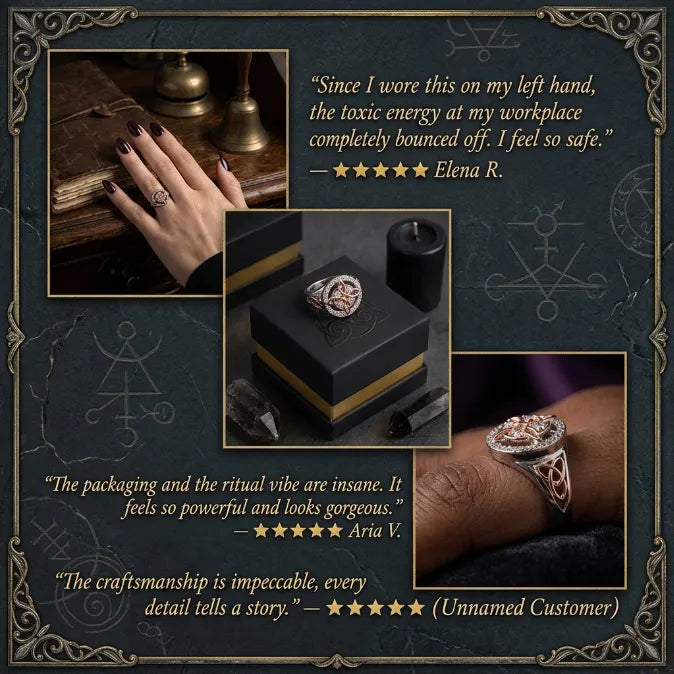 Witch's Knot Protection Ring — Energy Shield & Reflection Amulet--Last Day Sale-90% OFF🔥