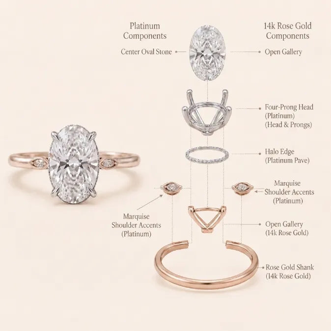 Eternal Oval Cut Halo Ring – Vintage Elegance & Comfort-Fit Daily Travel Ring--Last Day Sale-90% OFF🔥