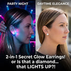 2-in-1 LED Light-Up Earrings – Day Classic Diamond Studs, Night Glowing Party Sparkle--Last Day Sale-90% OFF🔥