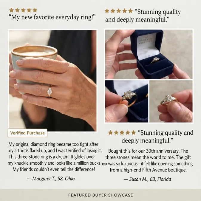 The Empress Three-Stone Ring | Timeless Brilliance & Everyday Luxury--Last Day Sale-90% OFF🔥