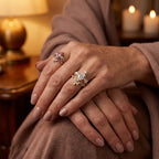 Vintage Crown Marquise Stacking Ring Set — 14K Gold Elegance & Comfort-Fit for Women--Last Day Sale-90% OFF🔥