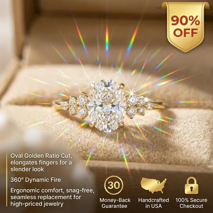 The Everyday Dream Ring – Elongating Oval Cut with Snag-Free Comfort Band--Last Day Sale-90% OFF🔥