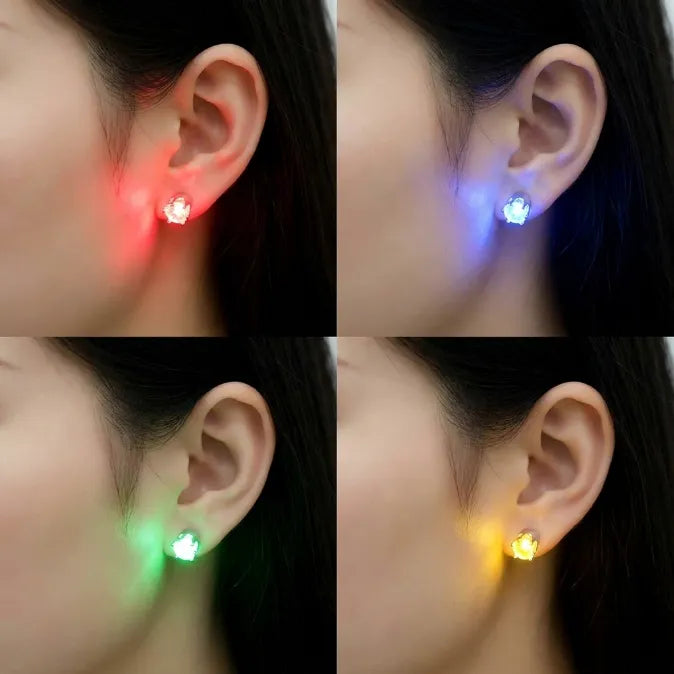 2-in-1 LED Light-Up Earrings – Day Classic Diamond Studs, Night Glowing Party Sparkle--Last Day Sale-90% OFF🔥