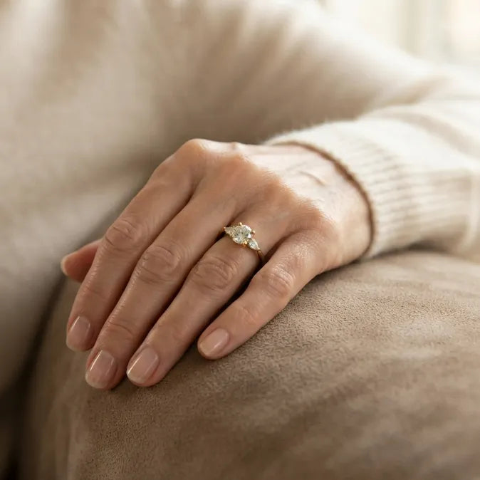 The Empress Three-Stone Ring | Timeless Brilliance & Everyday Luxury--Last Day Sale-90% OFF🔥